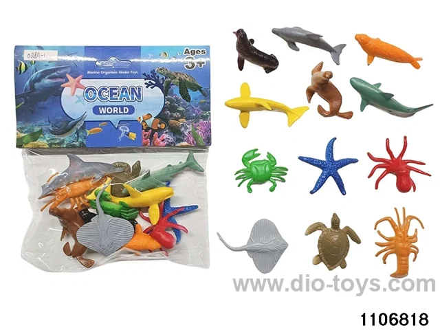 Marine Animal Set in PP bag with header