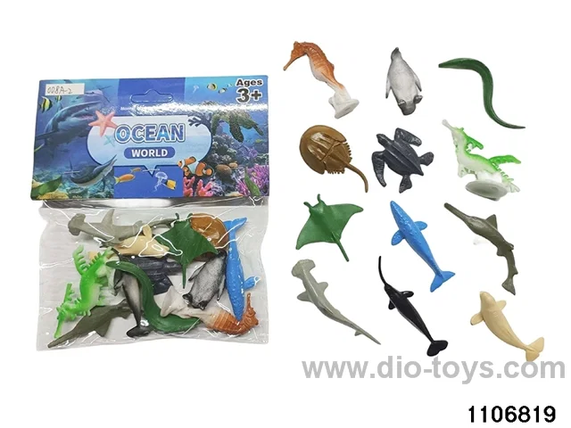 Marine Animal Set in PP bag with header