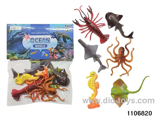 Marine Animal Set in PP bag with header