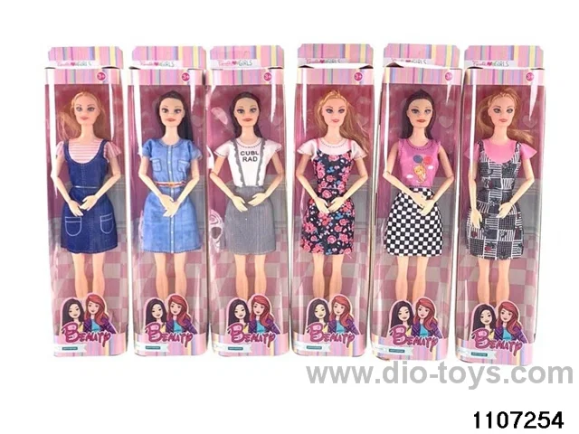 11 inch 9 joint Barbie in window box