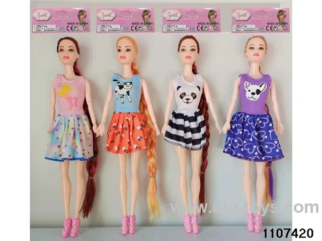 11.5 inch 9 joint Barbie in window box