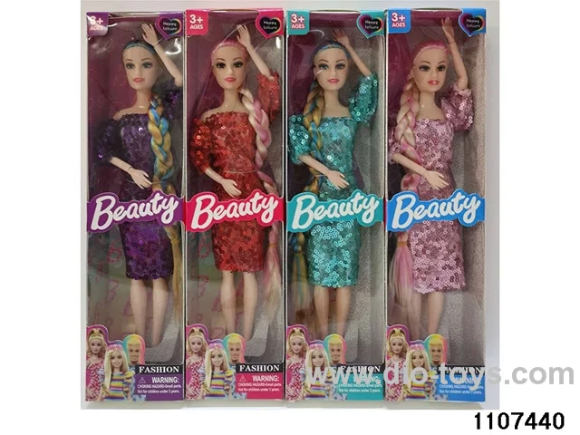 11 inch 9 joint Barbie in window box