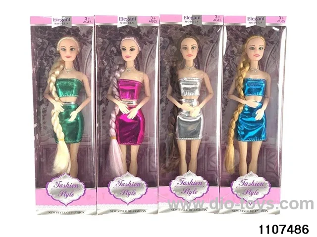 11 inch 9 joint Barbie in window box