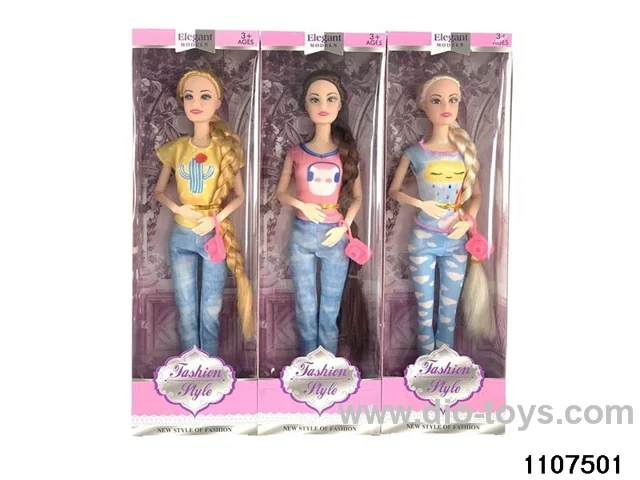 11 inch 9 joint Barbie in window box