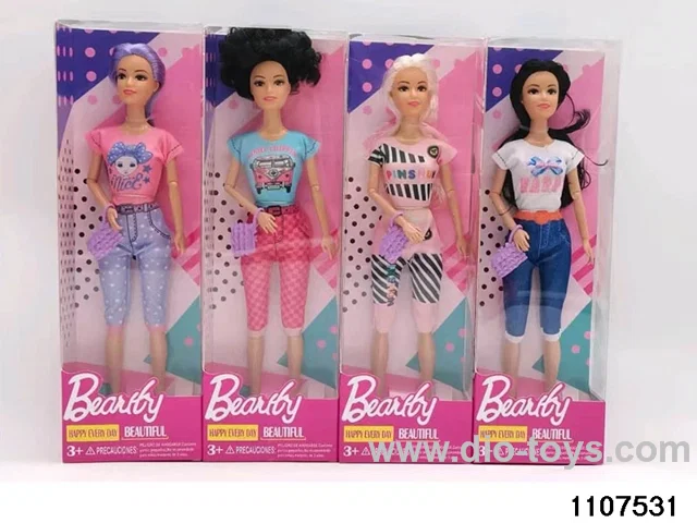 11.5 inch 9 joint Barbie in window box