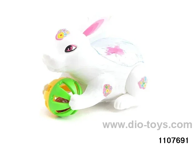 Lighted Rabbit with Pulled Strings in opp bag