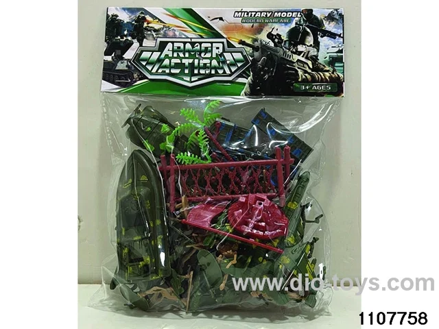 Military suits in PVC bag