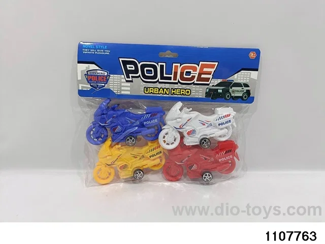 pull back motorbike in PP bag with header