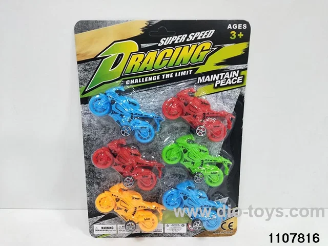6pcs sliding motorbike in Blister card