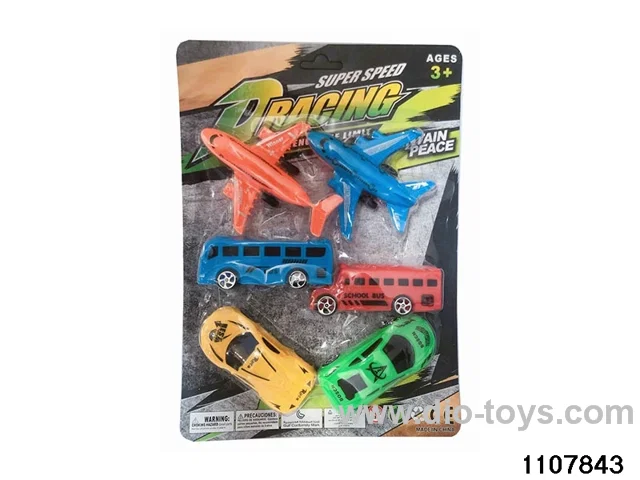 Rollback Airplane Bus Car in Blister card