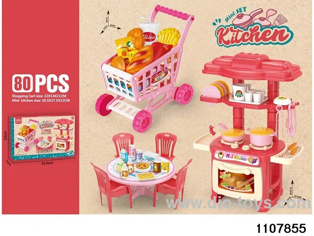 2-in-1 shopping trolley/cutlery stand in color box