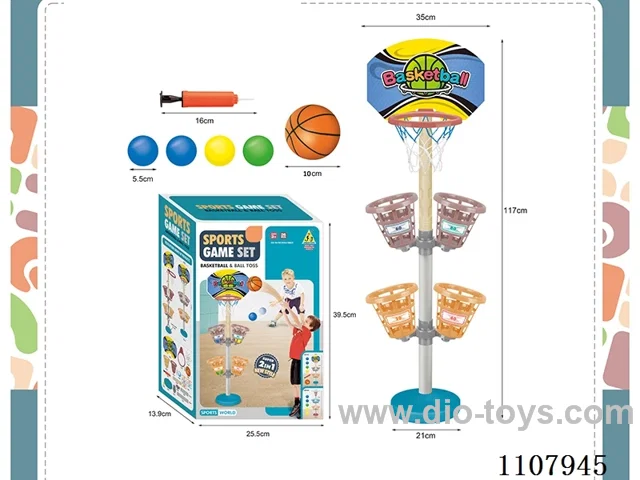 2-in-1 basketball pitching set