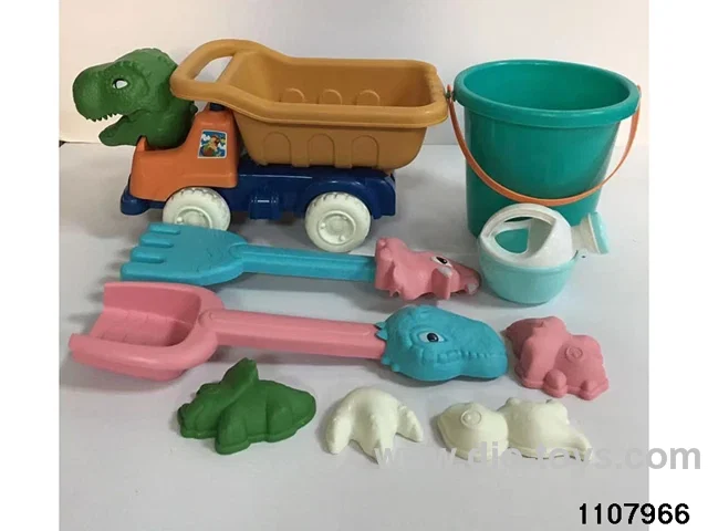 Beach Dinosaur Car + Bucket in Net bag