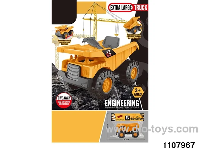 Inertia construction vehicle in PP bag with header