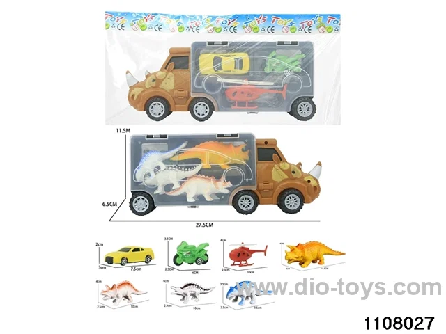 Scooter Dinosaur Storage Vehicle Set in opp bag