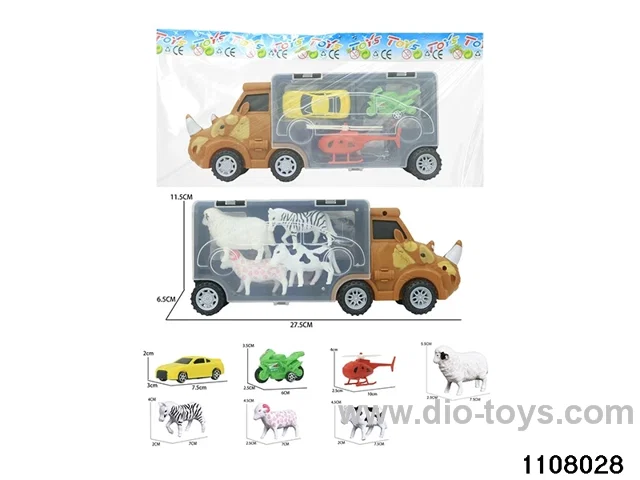 Scooter Dinosaur Storage Vehicle Set in opp bag