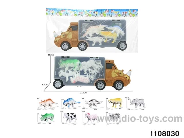 Scooter Dinosaur Storage Vehicle Set in opp bag