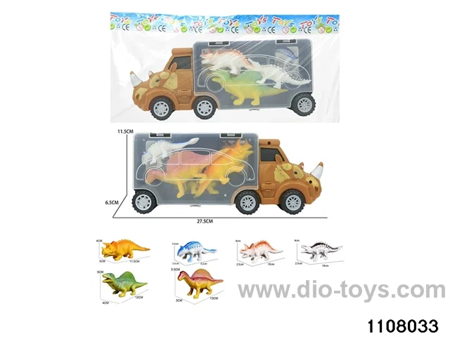 Scooter Dinosaur Storage Vehicle Set in opp bag