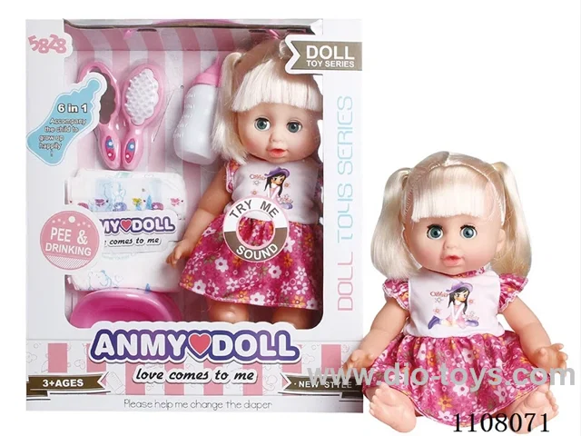 14 "water pee Double ponytail girl (vinyl hand, with IC)