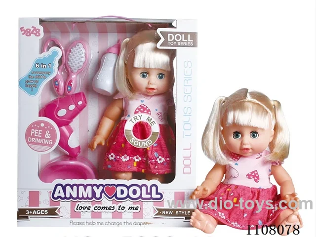 14 "water pee Double ponytail girl (vinyl hand, with IC)
