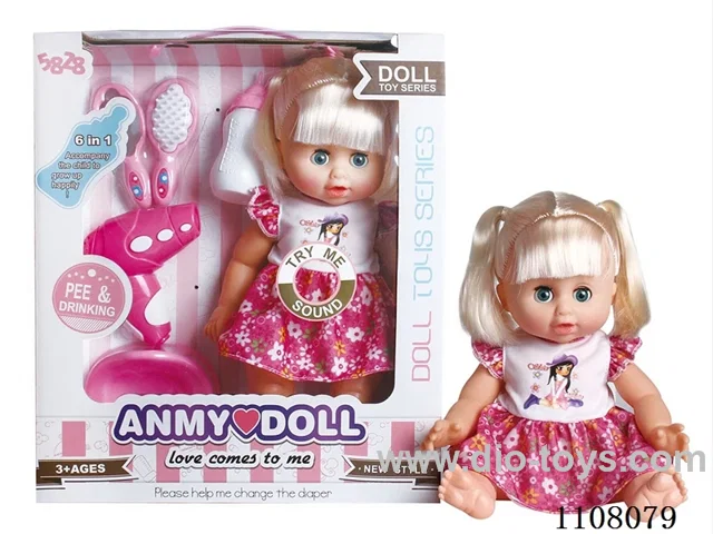 14 "water pee Double ponytail girl (vinyl hand, with IC)