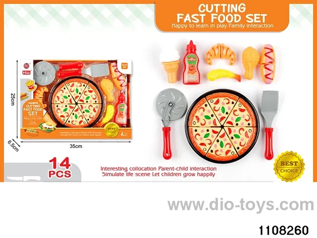 Western Food Cutting Toys Set（14pcs）in window box