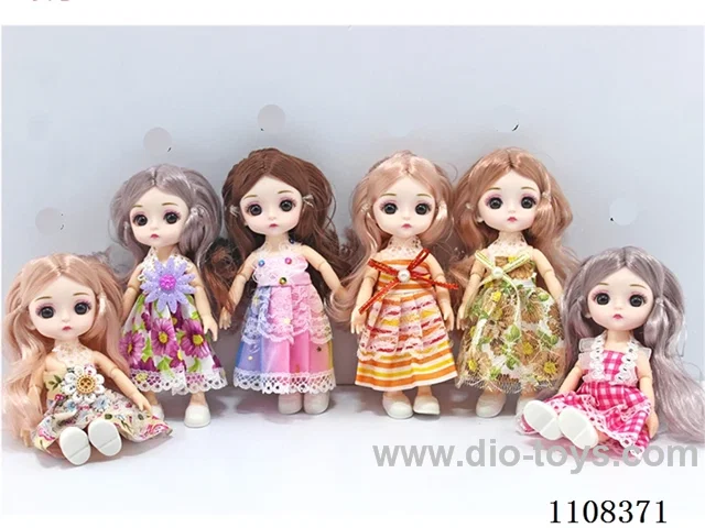 16cm doll 13 joint 3D eyes 6 mixed