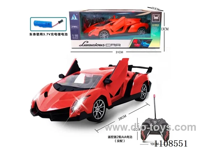 1:16 5 ch rc car with light included battery