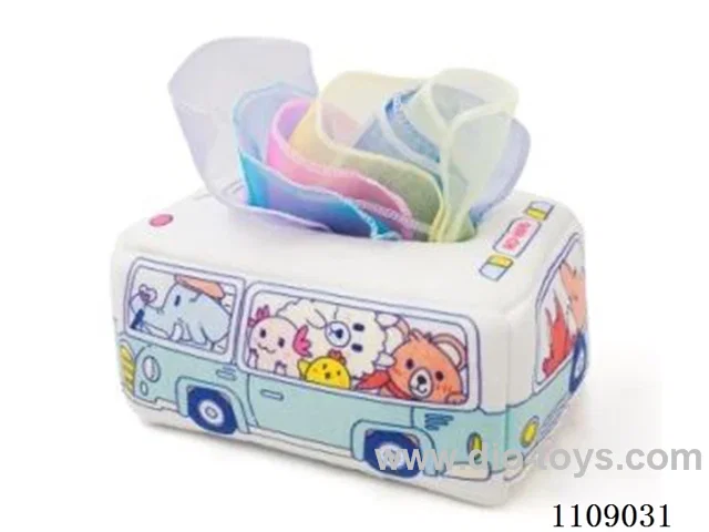 (Medium) Tear tissue box White car (10 gauze towels)