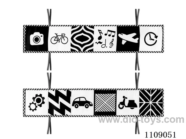 Soft baby book Traffic in Black and White