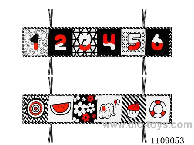 Soft baby book "Digital Black, White and Red"