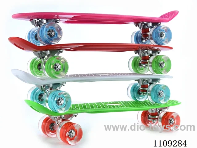 Four-wheel skateboard with flint lights