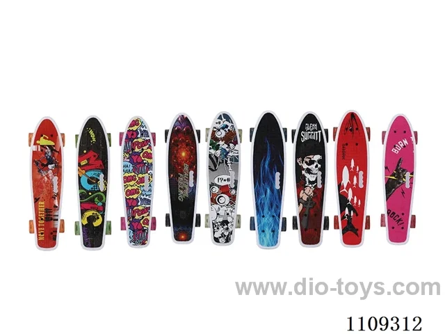 Skateboard transparent wheel lights, multiple skateboard patterns random