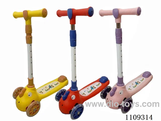 Cartoon scooter wheels with flint lights