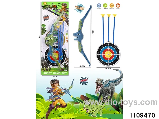 Dinosaur Bow and Arrow + Round Target