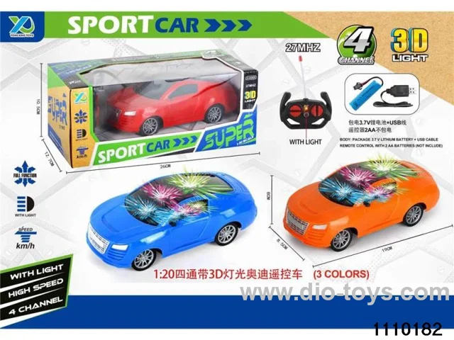 1:20 4 ch rc car with light,include battery