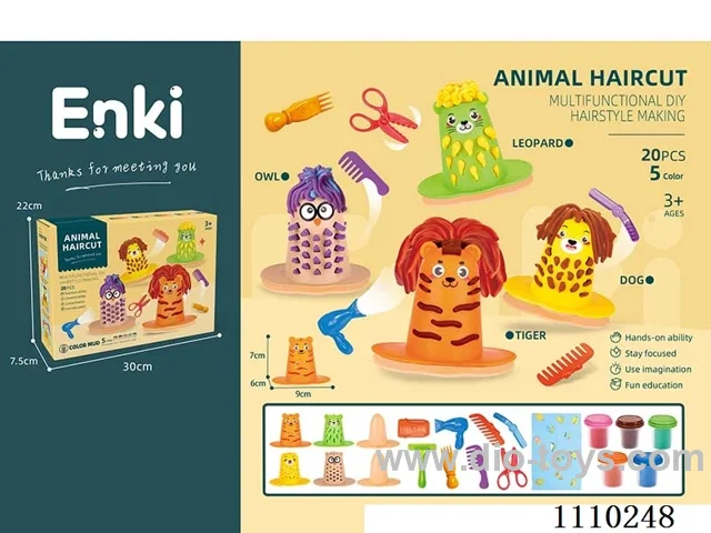 color clay Animal Barber Set