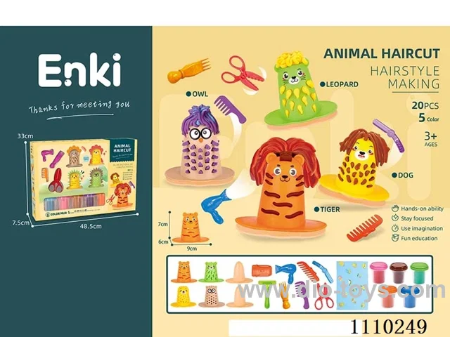 color clay Animal Barber Set
