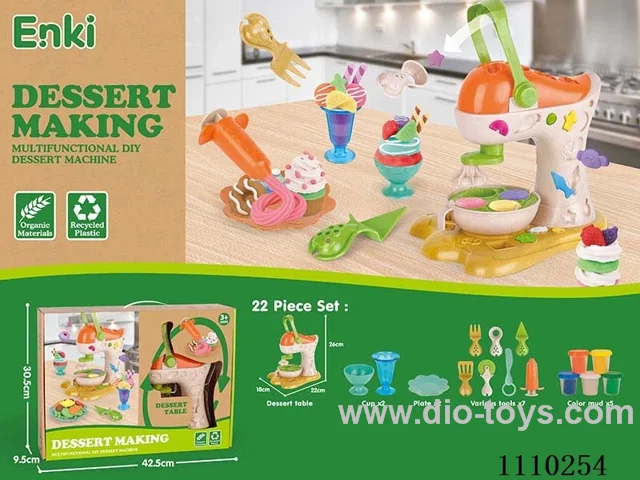 color clay Creative Ice Cream Dessert Combination (Straw)