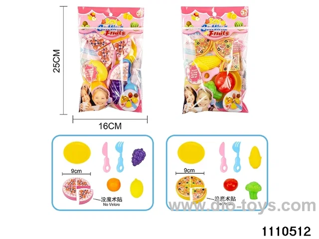 Fruit & Vegetable Cake Pizza Burger Cutting Toy Set