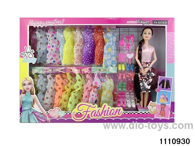 11.5 inch 9 jointed doll set