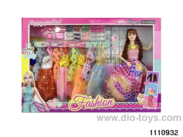 11.5 inch 9 jointed doll set