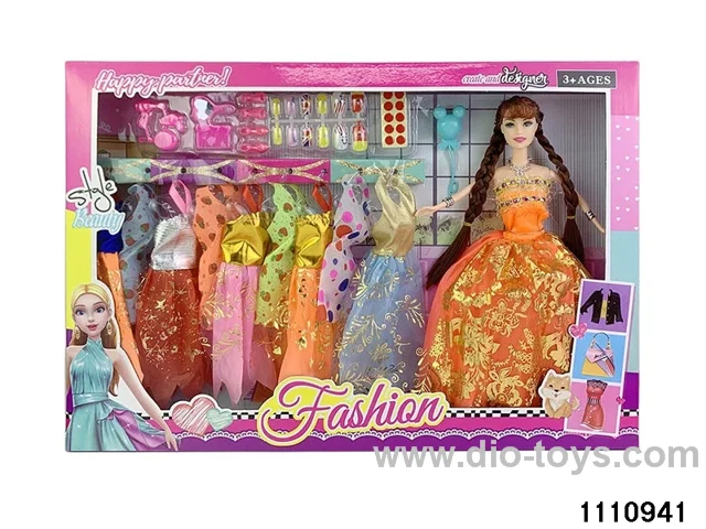 11.5 inch 9 jointed doll set
