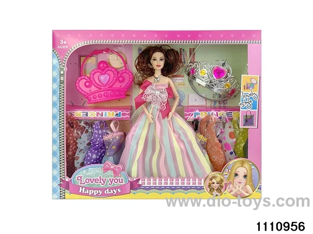 11.5 inch 9 jointed doll set