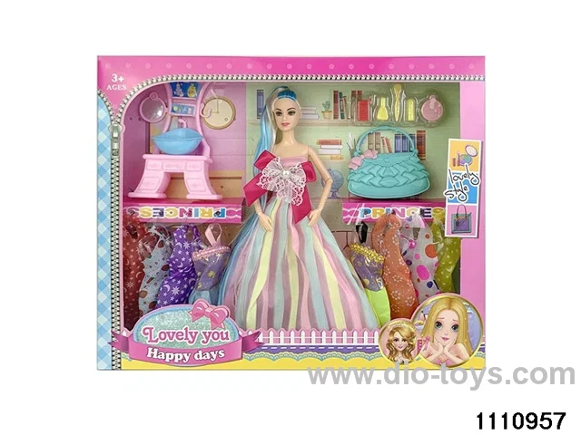 11.5 inch 9 jointed doll set