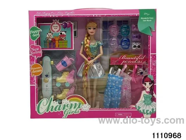 11.5 inch 9 jointed doll set