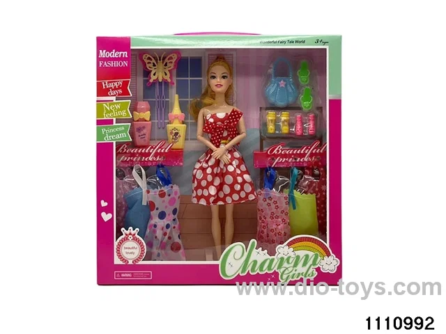 11.5 inch 9 jointed doll set