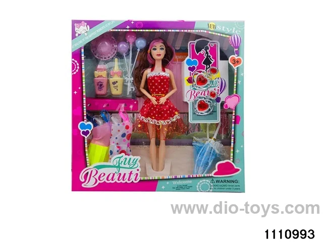 11.5 inch 9 jointed doll set