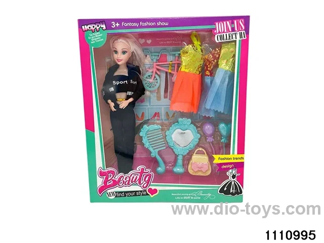 11.5 inch 9 jointed doll set