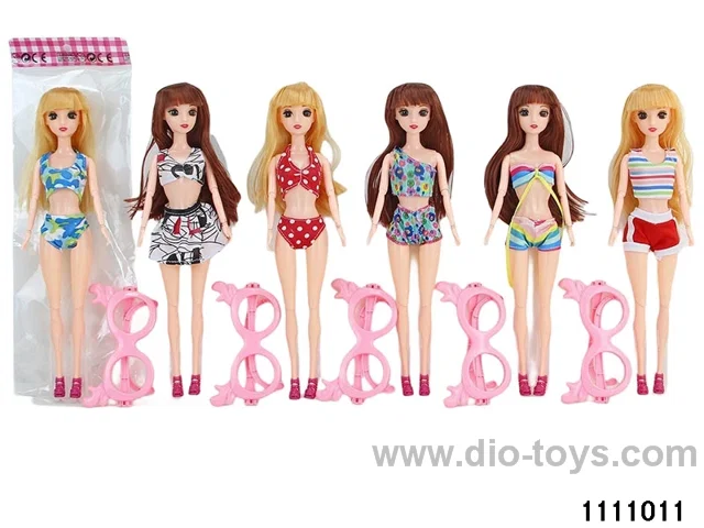 11.5 inch 9 jointed doll set